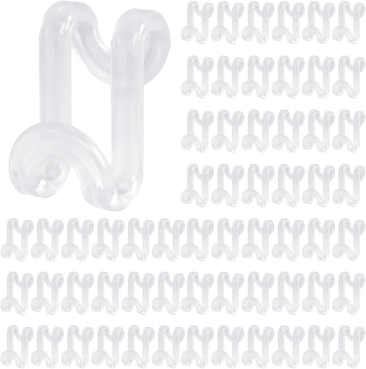 Hanger Hooks Space Saving, 60PCS Clothes Hanger Connector Hooks Closet Space Savers for Hanging Clothes, Clear