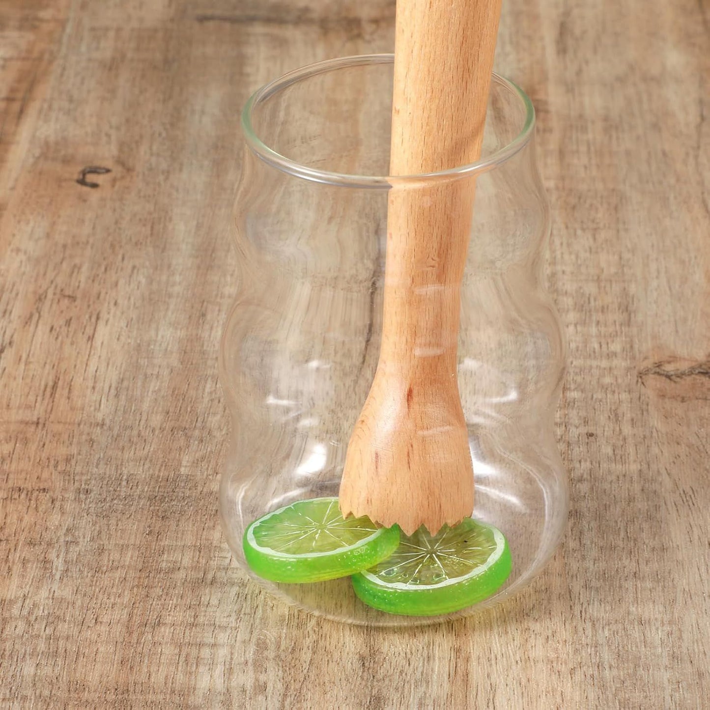 Wooden Muddler for Cocktails, Durable Muddler for Lemonade, Professional Bar Muddler Tool, Home and Bar Cocktail Muddler for Mojitos, Fruit Drinks (10 Inch)