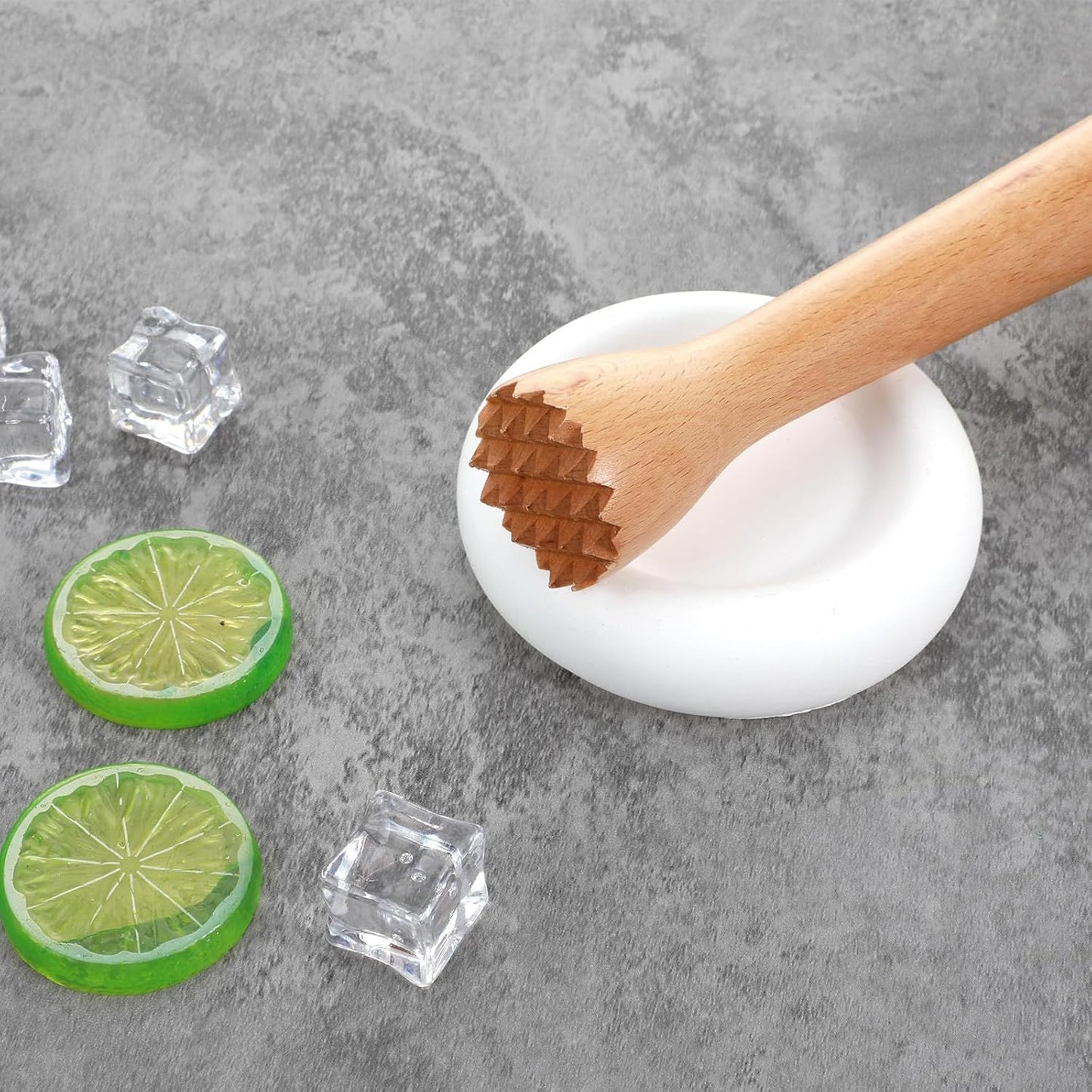 Wooden Muddler for Cocktails, Durable Muddler for Lemonade, Professional Bar Muddler Tool, Home and Bar Cocktail Muddler for Mojitos, Fruit Drinks (10 Inch)