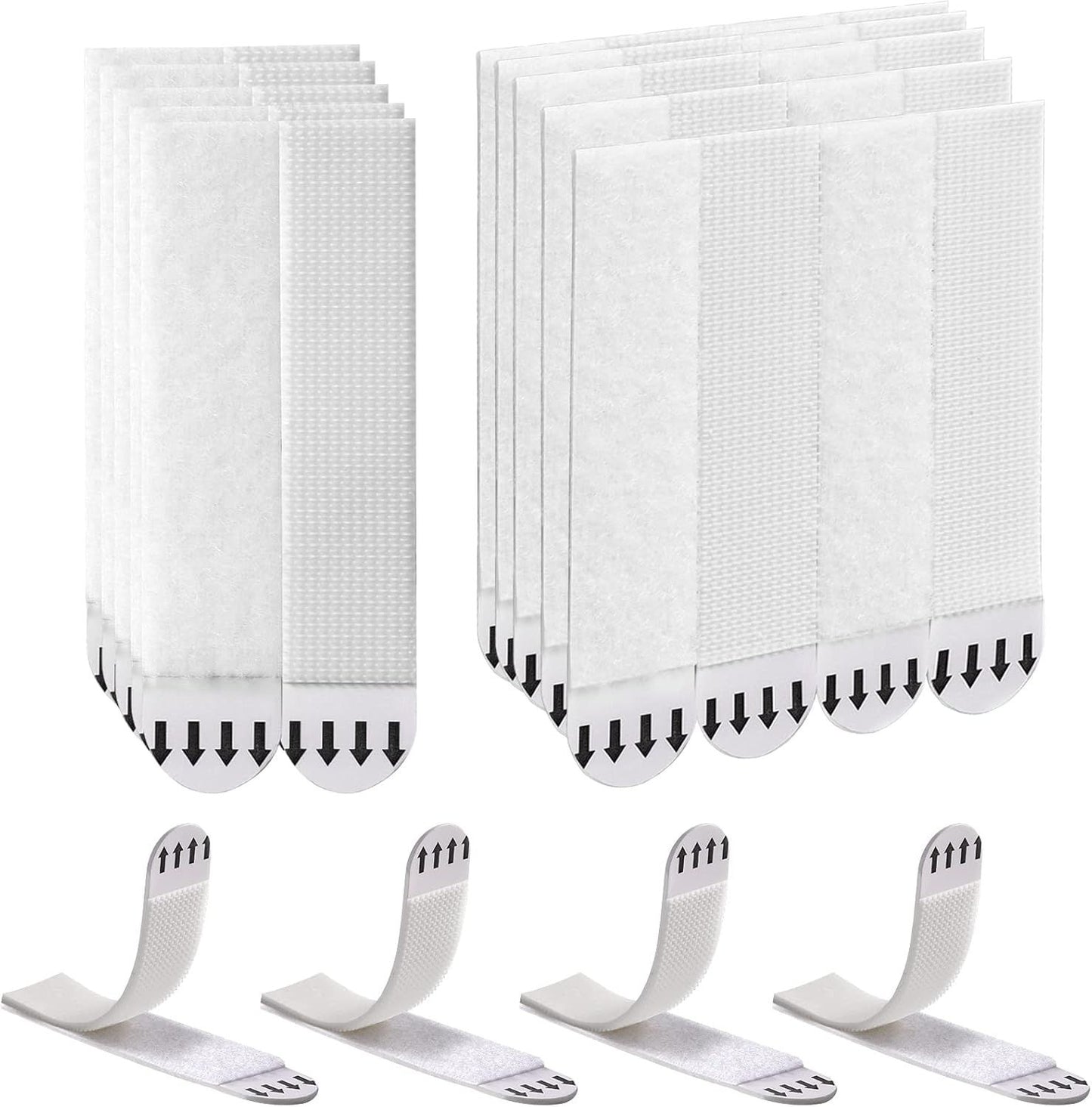 Large Picture Hanging Strips Heavy Duty,20-Pairs(40 Strips) Sticky Picture Hangers for Walls Hanging Without Nail,Damage Free No Nails Refill Adhesive Poster Frame Mounting,White