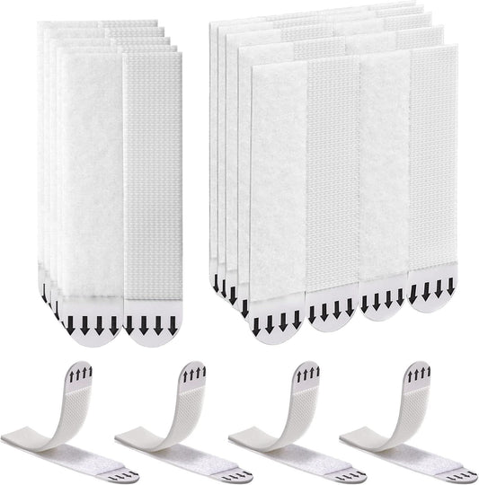 Large Picture Hanging Strips Heavy Duty,20-Pairs(40 Strips) Sticky Picture Hangers for Walls Hanging Without Nail,Damage Free No Nails Refill Adhesive Poster Frame Mounting,White