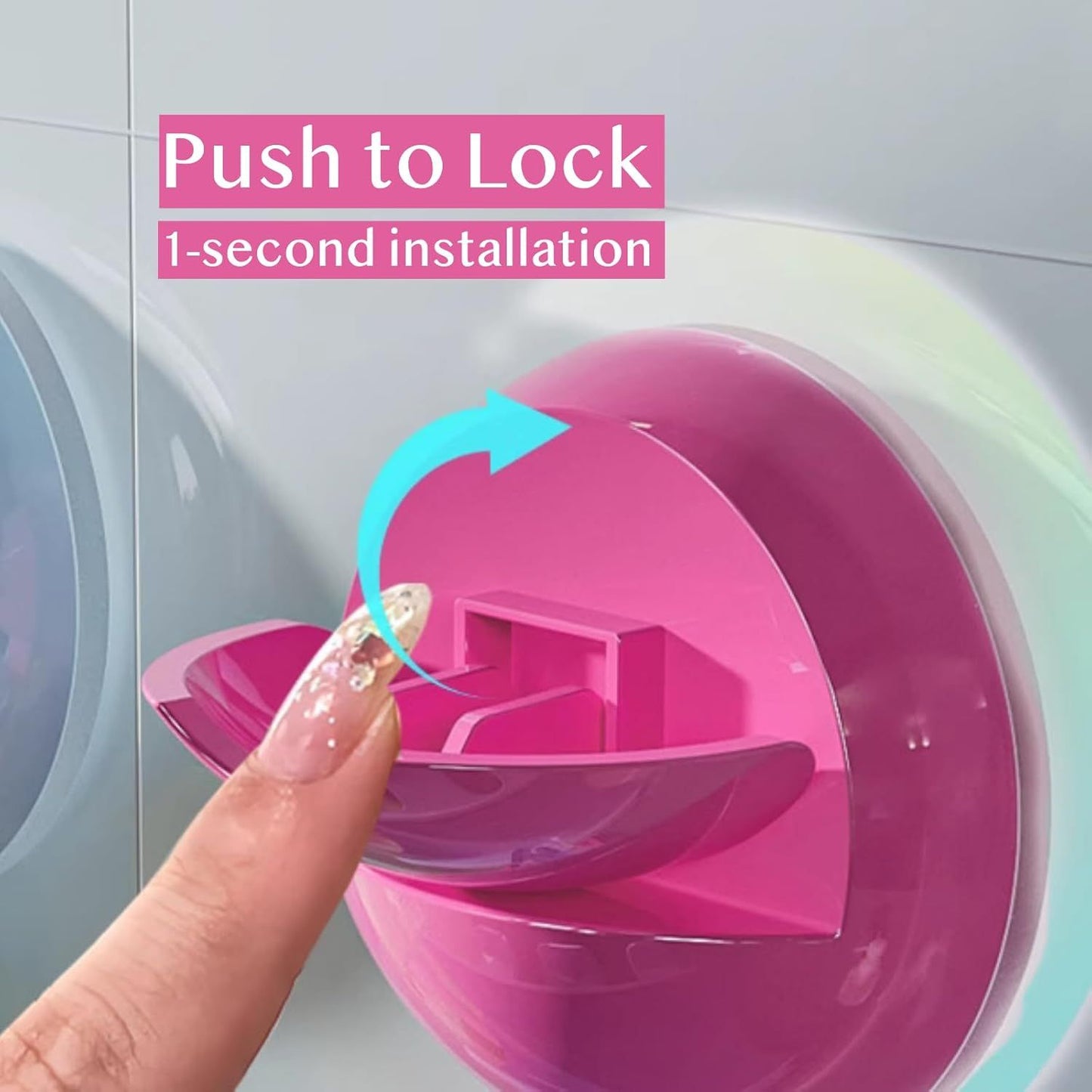 3 Pack Reusable No-Drill No-Trace Vacuum Suction Hooks, Wall-Mounted Toothbrush Holder, Storage Rack for Bathroom (Blue Pink Purple)