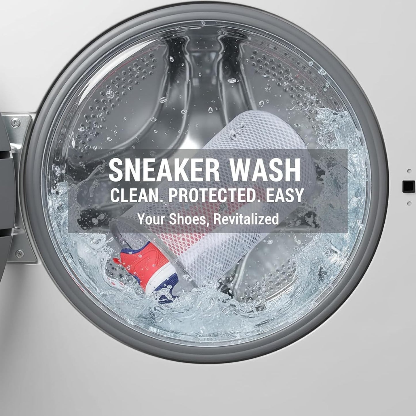Kimmama Shoe Washing Machine Bag, Shoe Bag for Washing Machine, Mesh Laundry Bags for Sneakers, Footwear, Trainers, Slippers, Honeycomb Net, Grey Zipper, 7x15"