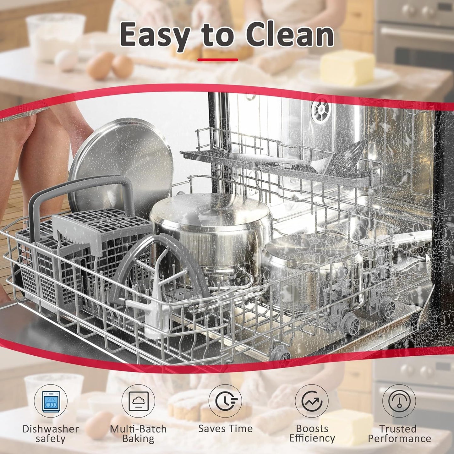 Flex Edge Beater for KitchenAid 4.5/5 Qt Tilt-Head Stand Mixer – Silicone Paddle, Dishwasher Safe, Flexible Silicone Edges Bowl Scraper For Kitchen Aid Accessories and Attachments (Grey)