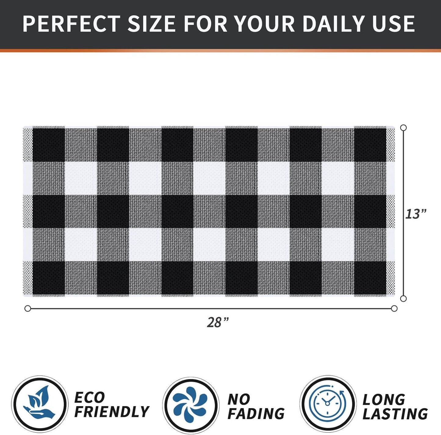Homaxy 100% Cotton Waffle Weave Check Plaid Kitchen Towels, 13 x 28 Inches, Super Soft and Absorbent Dish Towels for Drying Dishes and Terry Kitchen Towels(15" x 25", 6 Pack, Dark Grey)