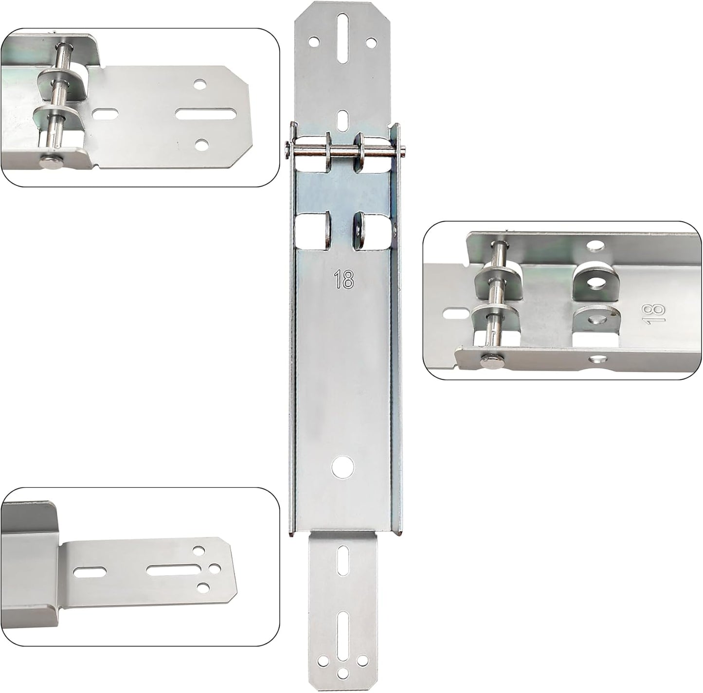 Xadnitu Garage Door Reinforcement Bracket, Operator Repair Hookup Brackets with Clevis Pin for Repairing Attach to The Garage Opener (18 inch)