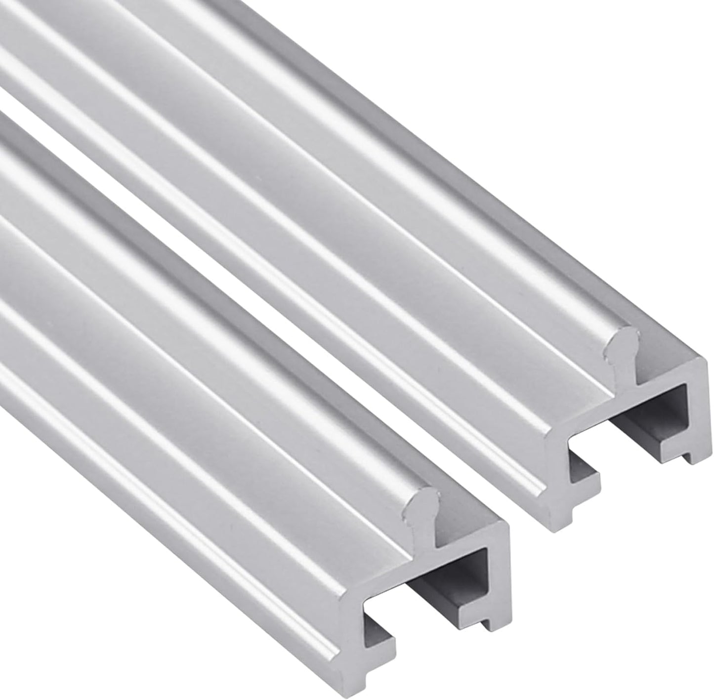 Xadnitu 96" in 2 Sections of 48" Aluminum Sliding Screen Door Track, Sliding Door Bottom Track for Screen Doors Guide or Replacement