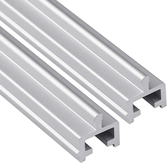 Xadnitu 96" in 2 Sections of 48" Aluminum Sliding Screen Door Track, Sliding Door Bottom Track for Screen Doors Guide or Replacement