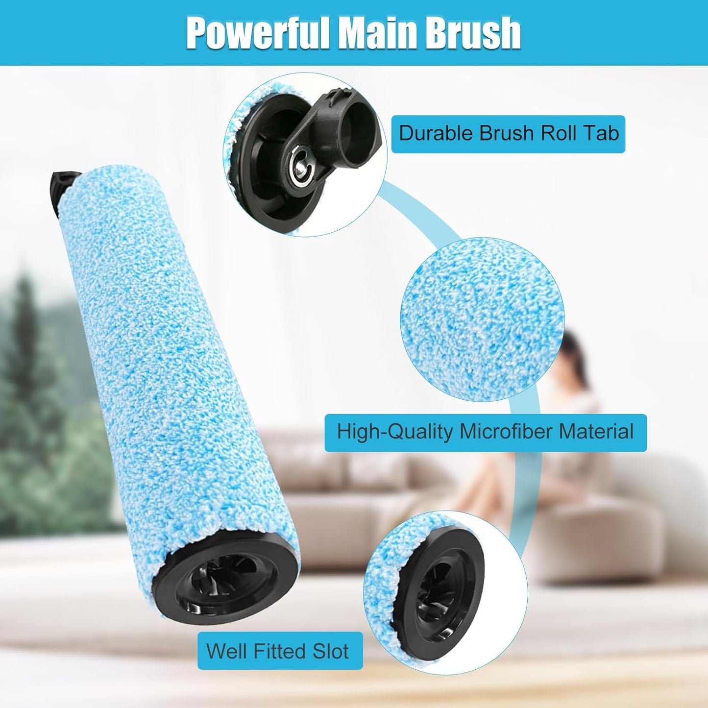 WD161 Brush Roller and Filter for Shark HydroVac Vacuum Cleaner compatible with Shark WD161 WD261 AW261 and WD101 WD201 WD100 WD200 AW201 WD200C WD201C WD101C WDB1, WDB2, WDFF1, WDFF2, WDB1F2 Vacuums