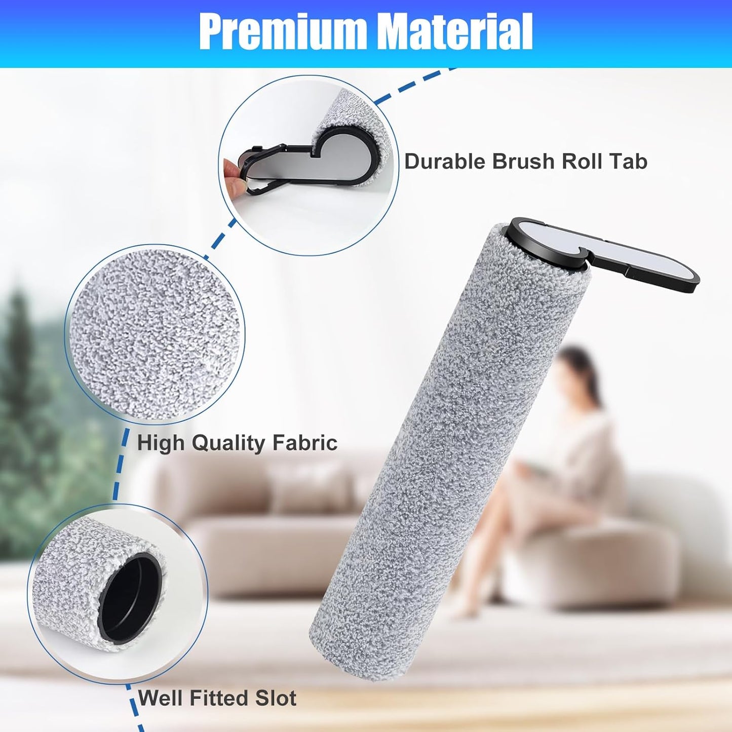 F25 Series Roller Brushes and HEPA Filters Compatible with Roborock F25, F25 ACE, F25 ALT, F25 LT, F25 RT, F25 GT Wet Dry Vacuum Cleaner-6 Pack