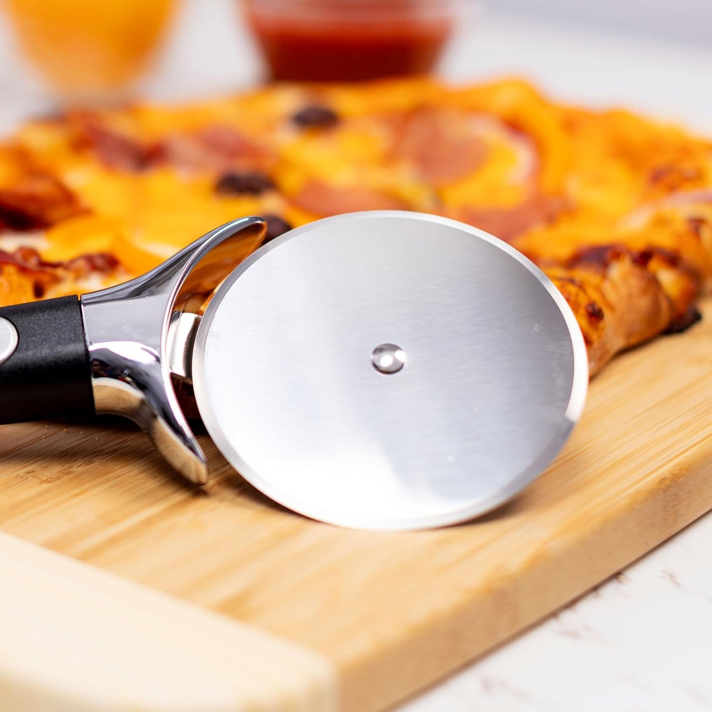 Premium Stainless Steel Pizza Cutter Wheel Pizza Slicer, 3.5-inch Pizza Cutter Wheel