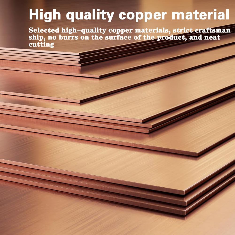 Copper Tubing, 1/4" OD × 3/16" ID 5FT Length Refrigeration Soft Coil Seamless Round Tubing for DIY Handicrafts, Jewelry, Crafts＆Indtry