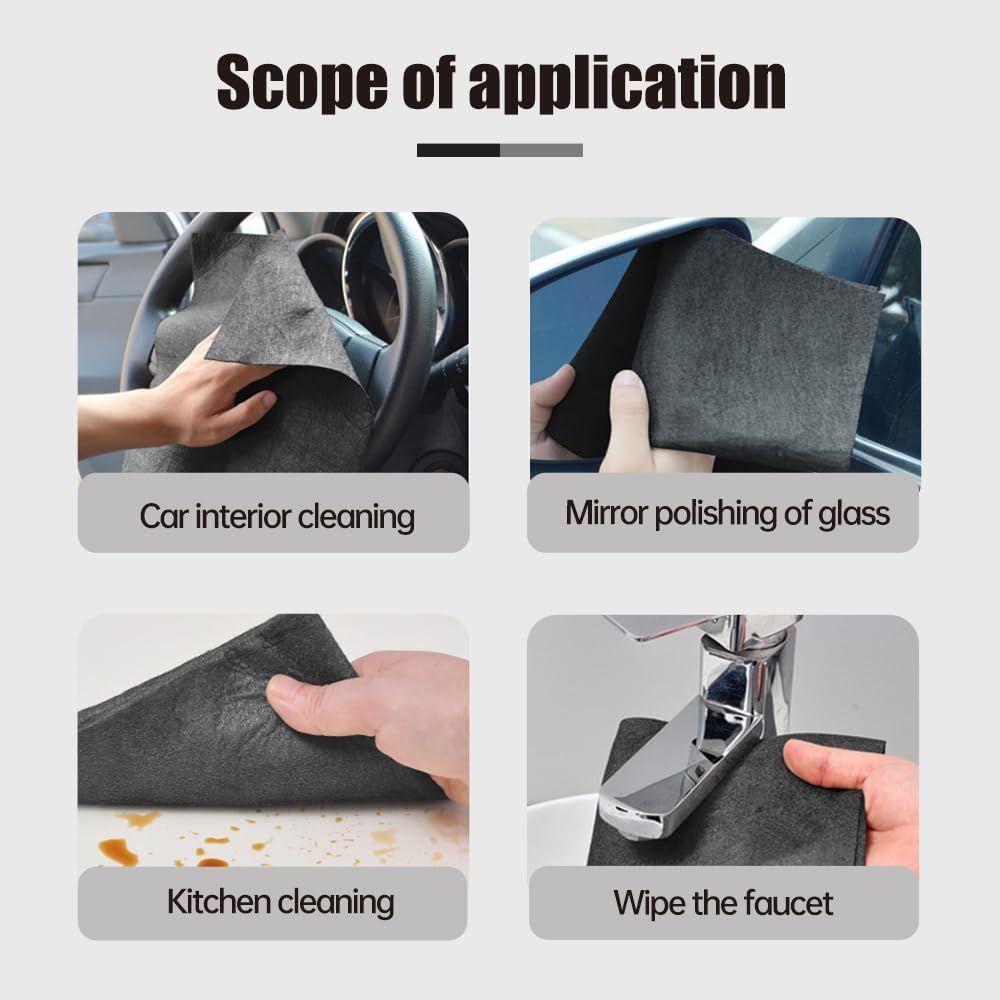 Thickened Magic Cleaning Cloth, Reusable Microfiber Cleaning Cloth, Streak Free for Glass, Cars, Windows, Mirrors, and Home Use (15pcs)