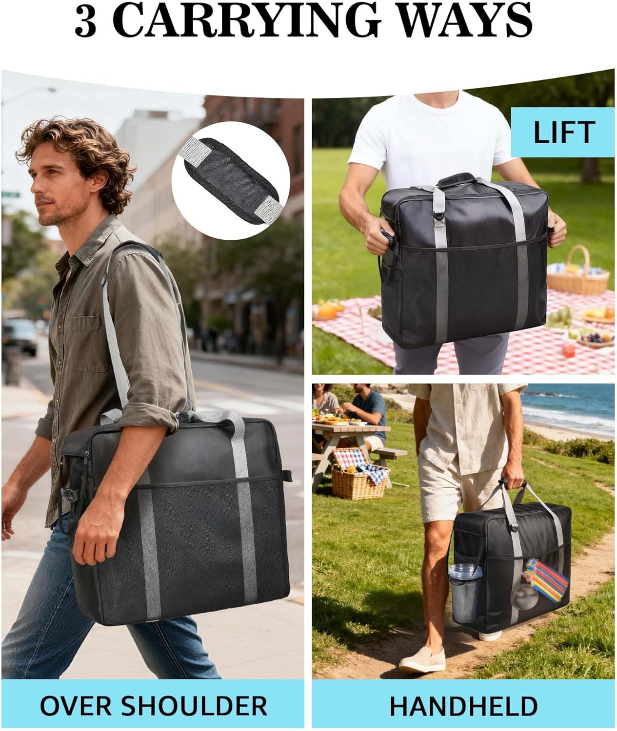 Carrying Bag for Ninja Slhie Machine FS301 & FS300, Portable Travel Tote Storage Bag with Front-Opening Design for Frozen Drink Maker, Thick Padded Protector for Machine Accessories