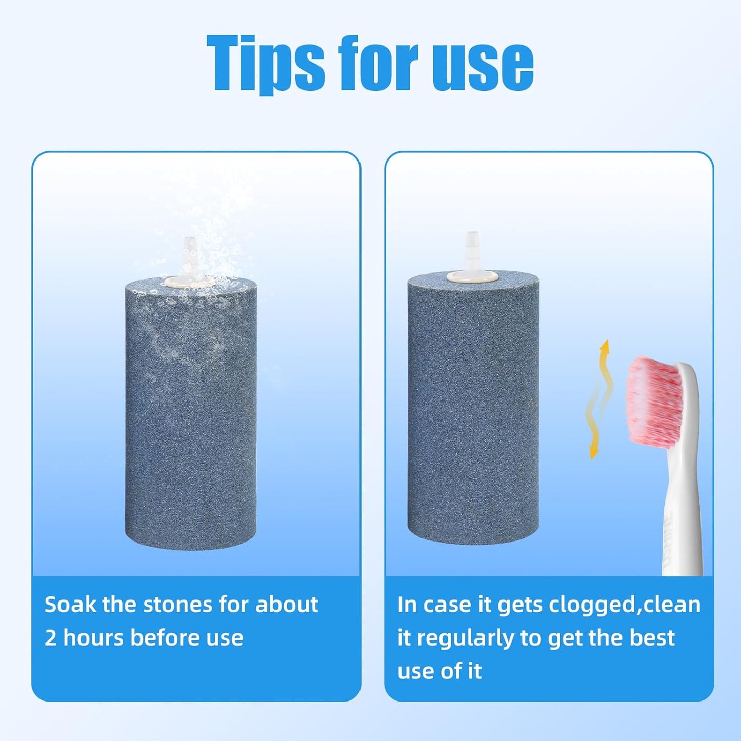 4x2 inch Aquarium Air Stones 10pcs, Aerator Differ,Air Stones for Aquariums,Fish Tanks,Pond and Hydroponics