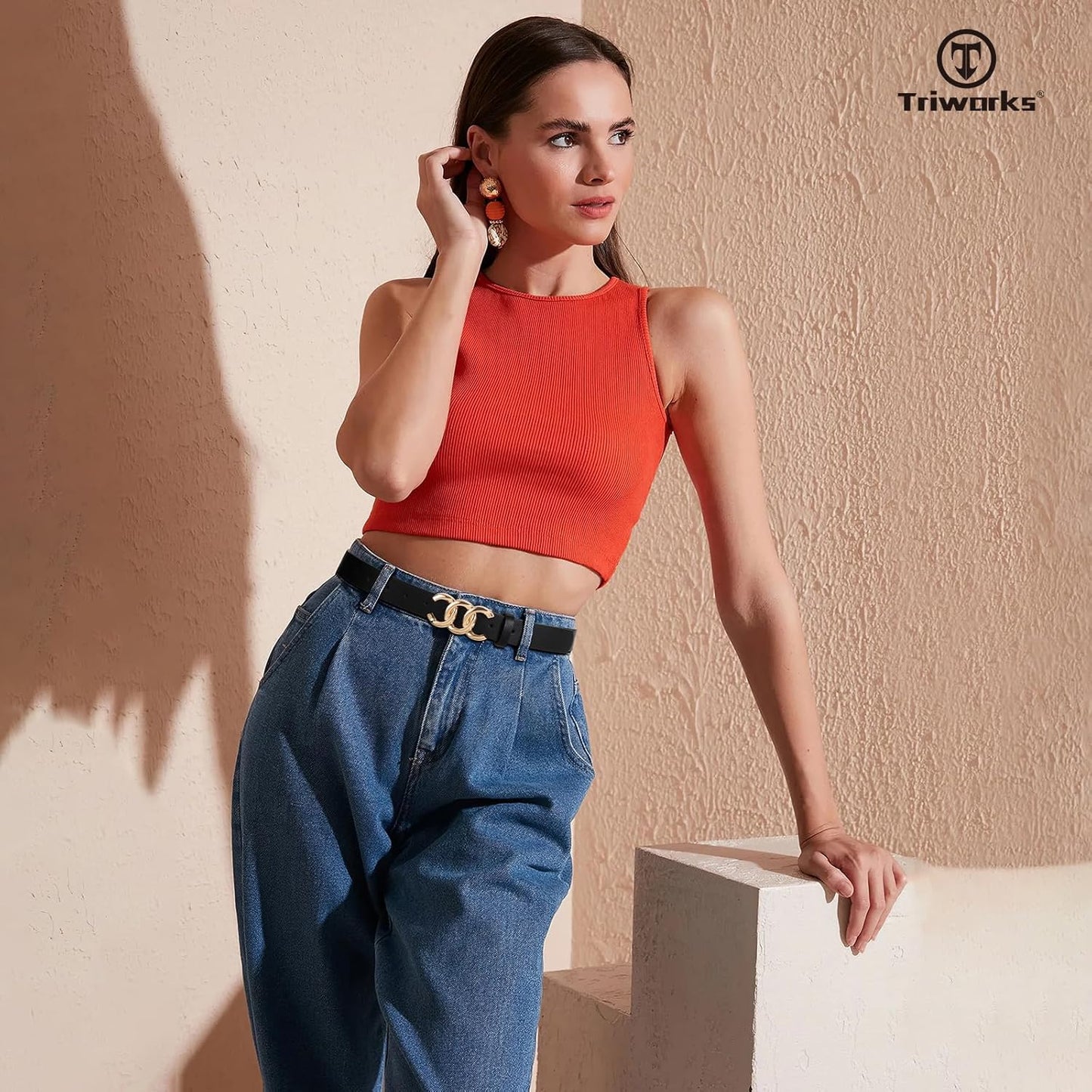 3 Pack Women's Belts for Jeans Pants Fashion Waist Belts for Ladies Leather Belts