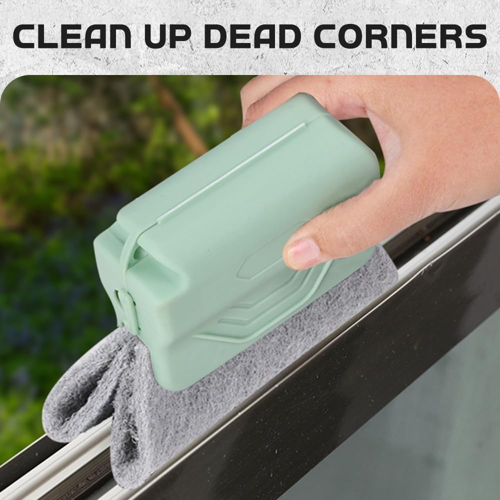 Magic Window Track Cleaner, 2025 Upgraded Handheld Cleaning Brh Set, for Window Slides Grooves, Tile Grout Lines, Shutter Slats, Car AC Vents & Narrow Gaps (Grey 3PCS)