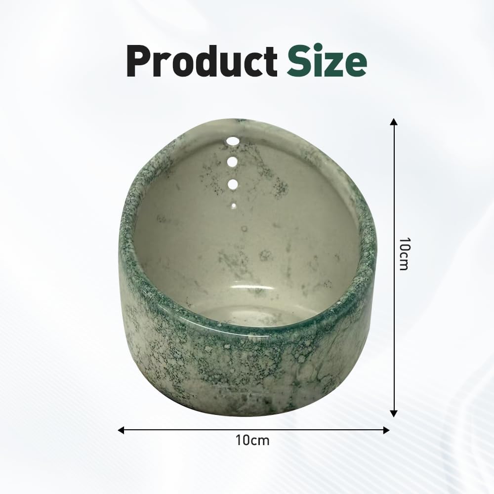 Pottery Herb Stripper Bowl, 2025 New Handmade Ceramic Herb Stripper Different Round Hole Sizes, Suitable for Peeling Off The Leafy of Cilantro, Rosemary etc (Style A)