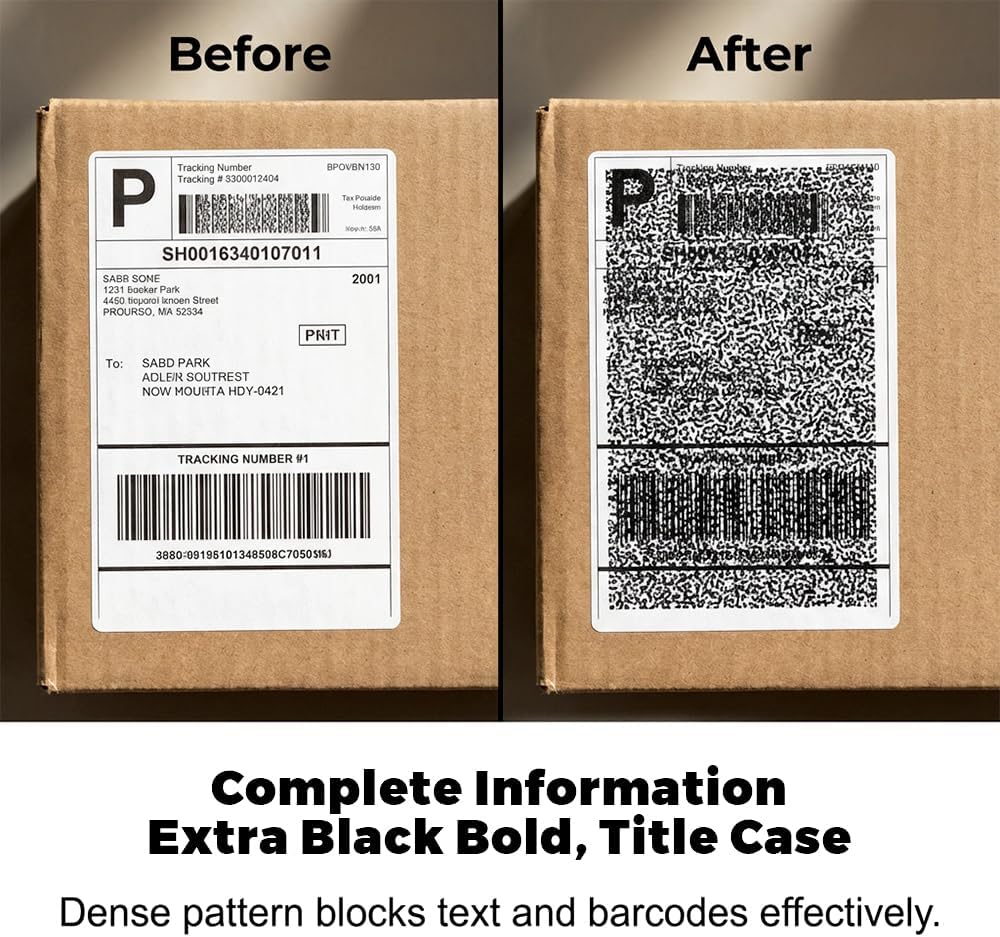 3PCS Identity Theft Protection Roller Stamp, Privacy Security Stamp for Confidential Information, Blackout Roller for Mail, Address, ID & Document Protection (Mix: Orange, Black, Green)