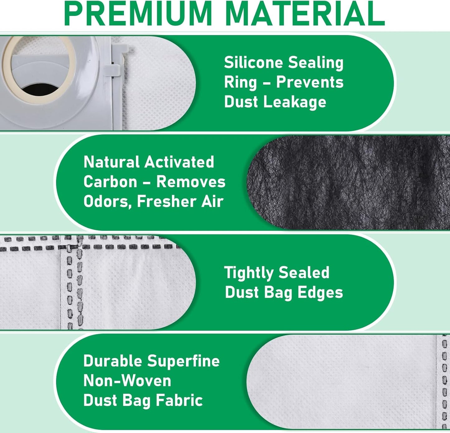 21 Pack Replacement Dt Bags Compatible with ECOVACS DEEBOT X9 PRO Omni, T50 PRO, T50 MAX, X8 PRO Omni, T80 Omni - Large Capacity Disposable Vacuum Cleaner Bags