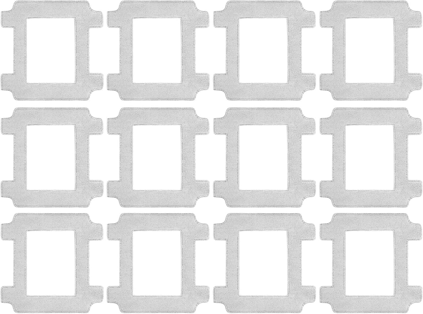 Winbot W2 Pro Replacement Mop Pads - 12 Pcs Washable & Reable Cleaning Cloths Compatible with Ecovacs Winbot W2 Omni, W1 Pro, W2 Pro Window Vacuum Cleaner Robot