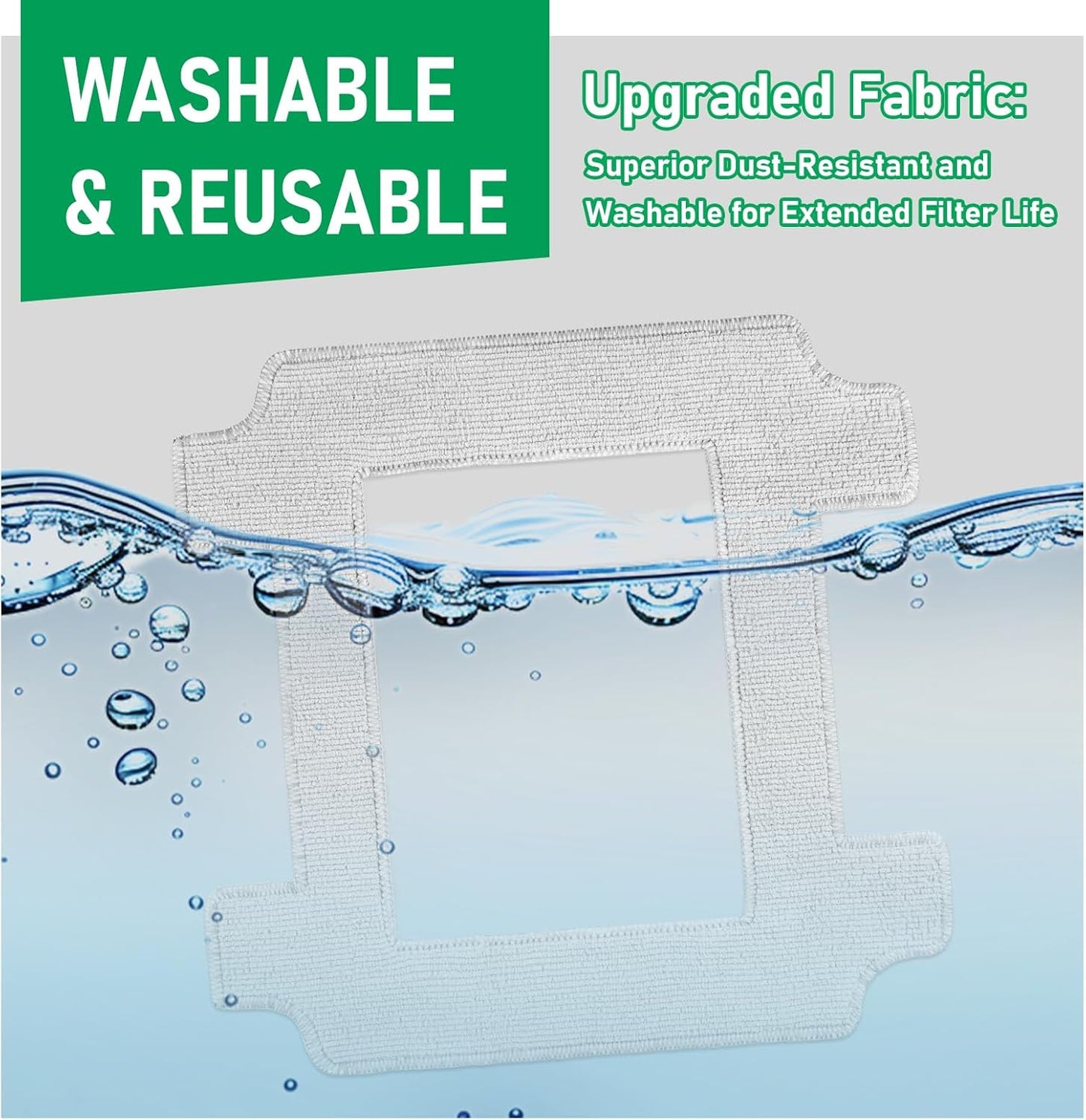 Winbot W2 Pro Replacement Mop Pads - 12 Pcs Washable & Reable Cleaning Cloths Compatible with Ecovacs Winbot W2 Omni, W1 Pro, W2 Pro Window Vacuum Cleaner Robot