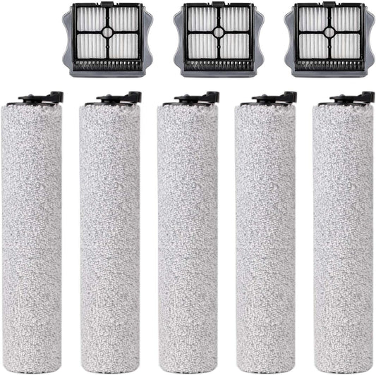 Floor One S3 Replacement Brh Rollers and HEPA Filter Kits Compatible with Tineco iFloor 3 and Floor One S3 Cordless Wet Dry Vacuum Cleaner Replacement Parts Accessories Kit