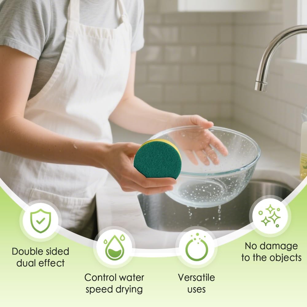 Multi-Purpose Heavy-Duty Sponge Brush Head for Household Cleaning (5 pcs)