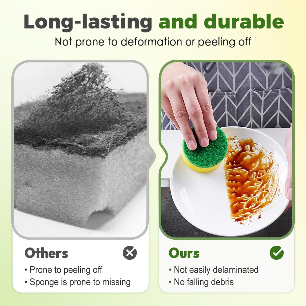 Multi-Purpose Heavy-Duty Sponge Brush Head for Household Cleaning (5 pcs)