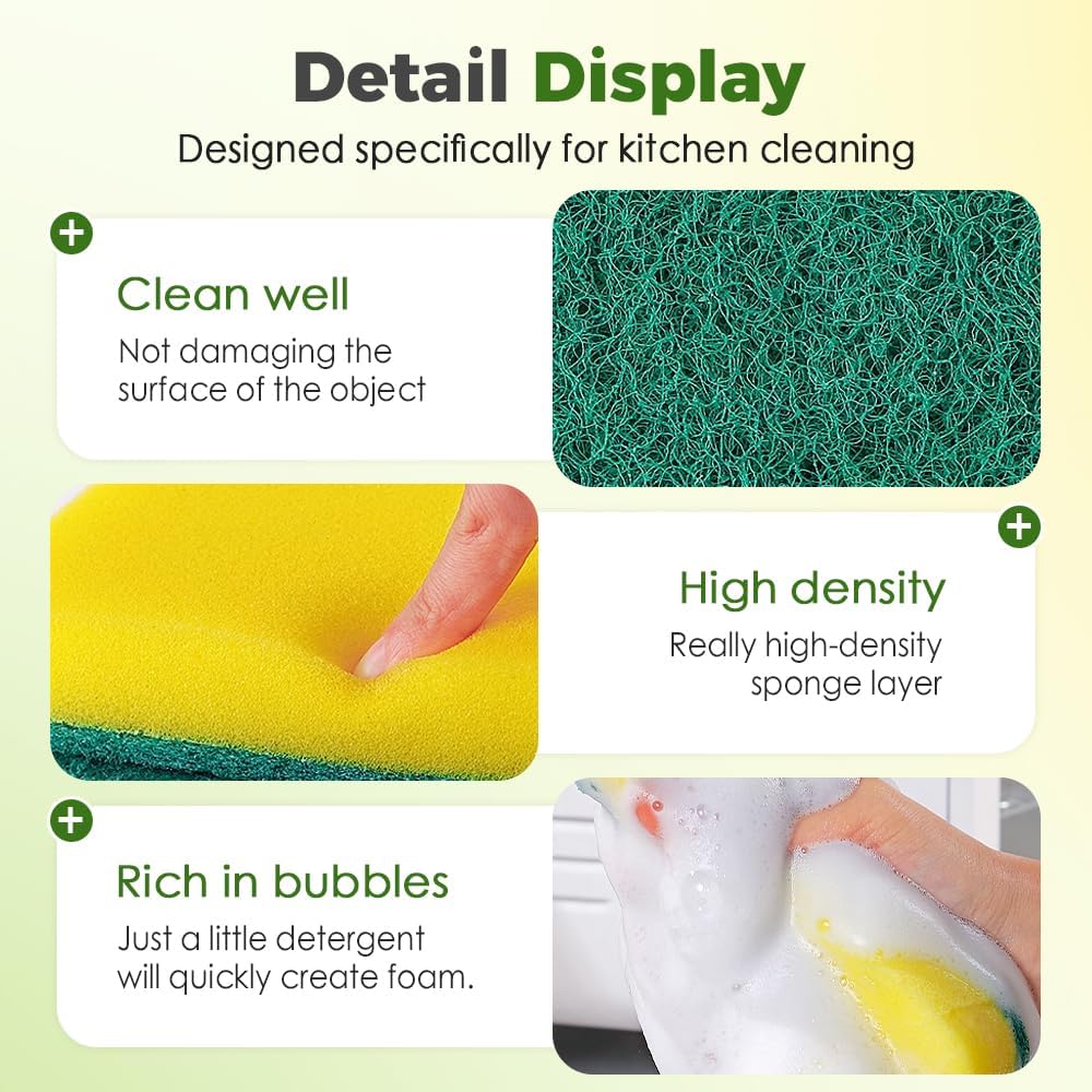 Multi-Purpose Heavy-Duty Sponge Brush Head for Household Cleaning (5 pcs)