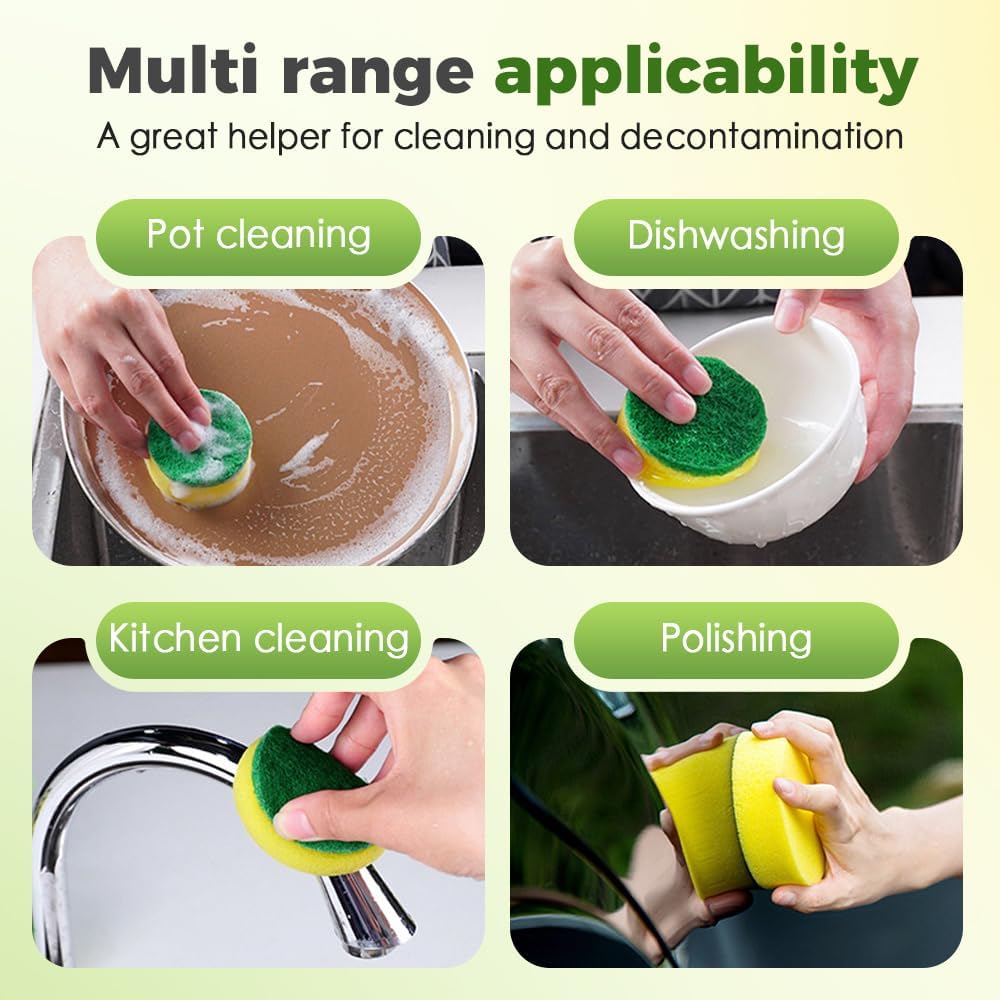 Multi-Purpose Heavy-Duty Sponge Brush Head for Household Cleaning (5 pcs)
