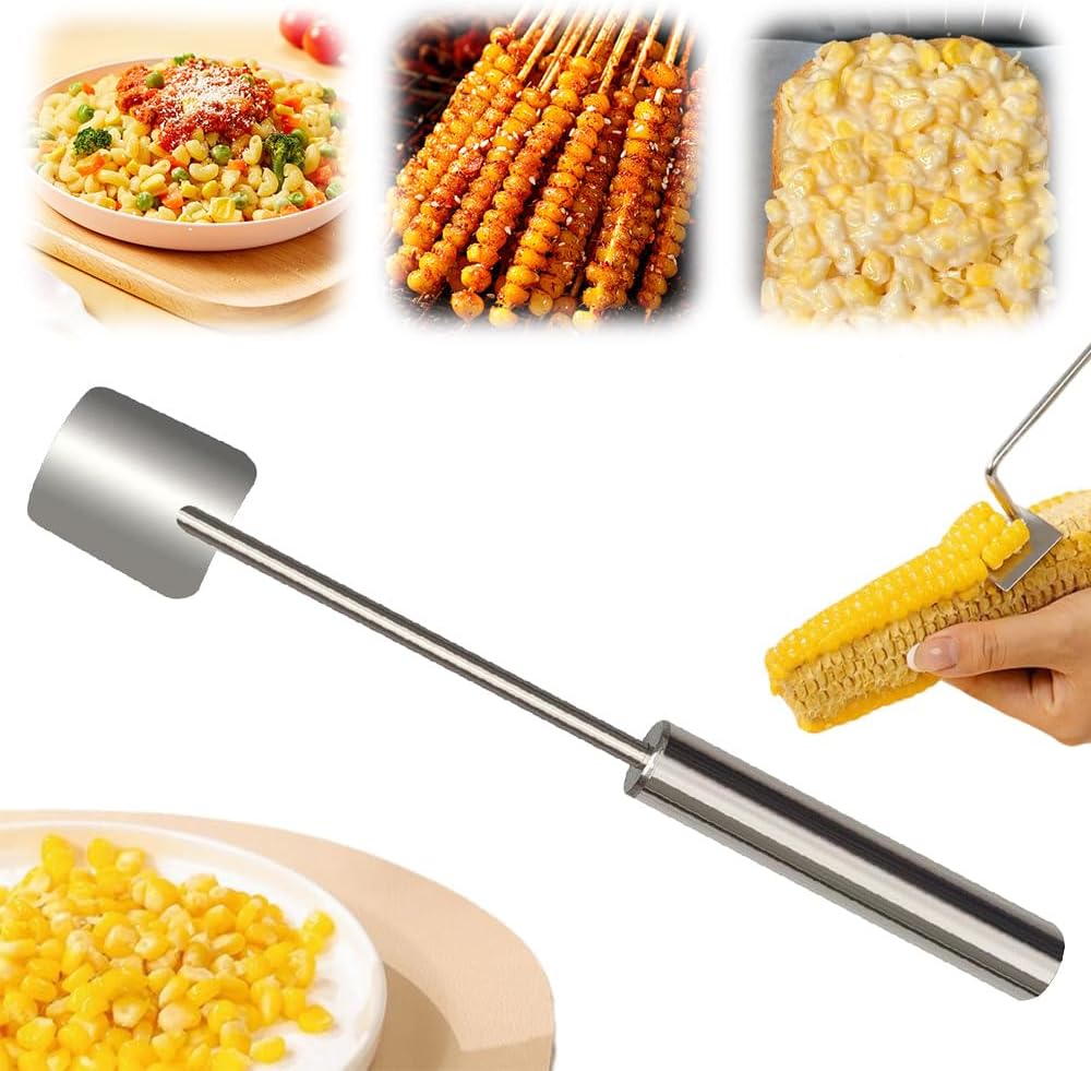 Easy Clean Corn Cob Peeler, 2025 Upgraded Stainless Steel Corn Stripper for Corn on the Cob, Fast and Safe, Suitable for Home Kitchens, Restaurant Chefs, Outdoor Dining Enthusiasts (1 pcs)