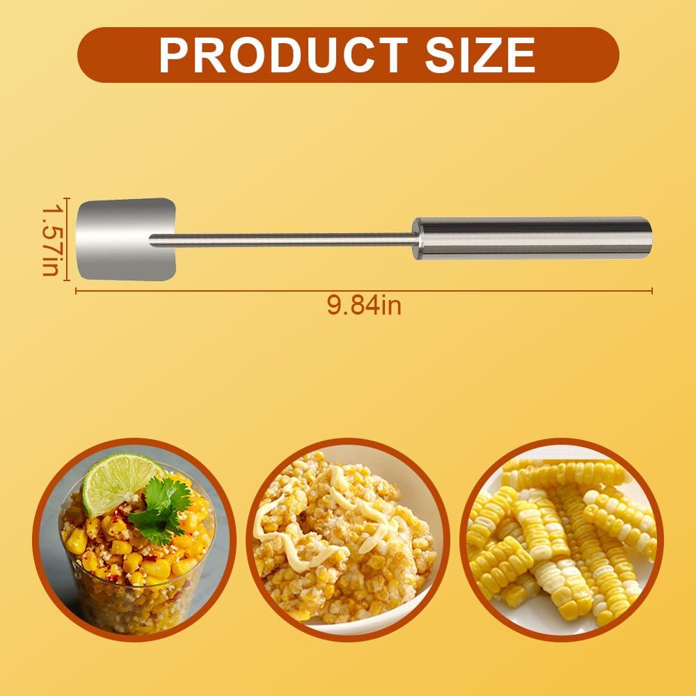 Easy Clean Corn Cob Peeler, 2025 Upgraded Stainless Steel Corn Stripper for Corn on the Cob, Fast and Safe, Suitable for Home Kitchens, Restaurant Chefs, Outdoor Dining Enthusiasts (1 pcs)