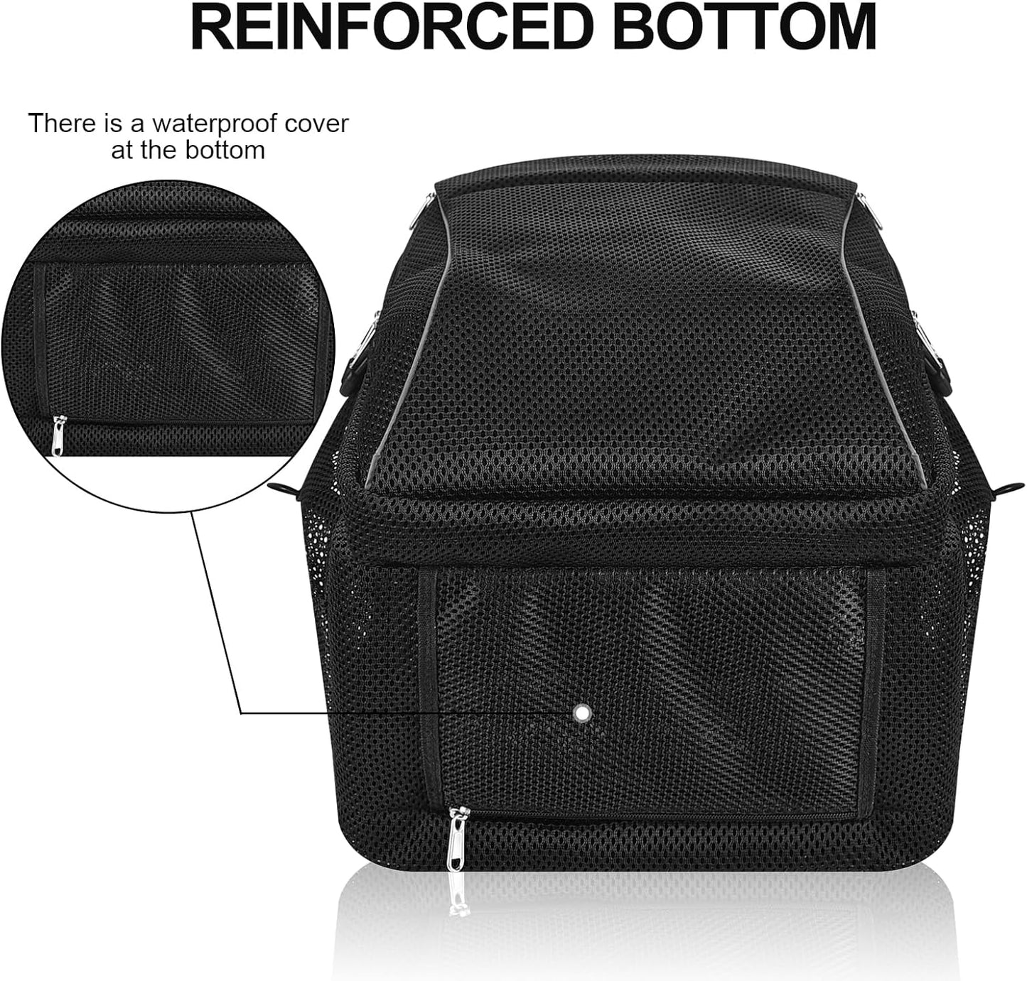 Heavy Duty X-Large Mesh Backpacks for Adults,Semi-Transparent college Backpacks with Rain cover for School, Beach, and Travel (X-Large)