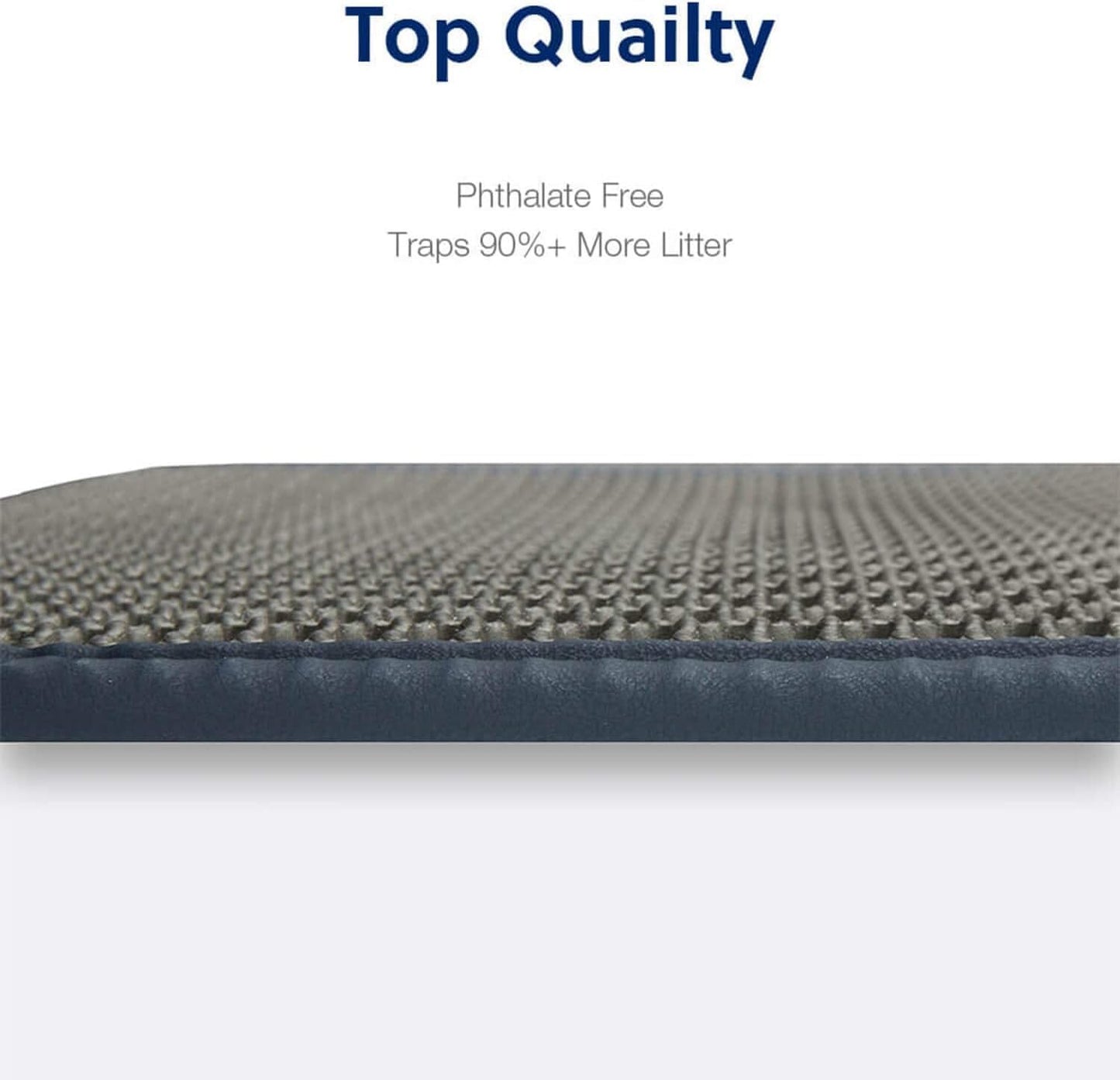 Cat Litter Mat, Kitty Litter Trapping Mat, Honeycomb Double Layer Mats, No Phthalate, Urine Waterproof, Easy Clean, Scatter Control, Catcher Litter Tray Box Rug Carpet
