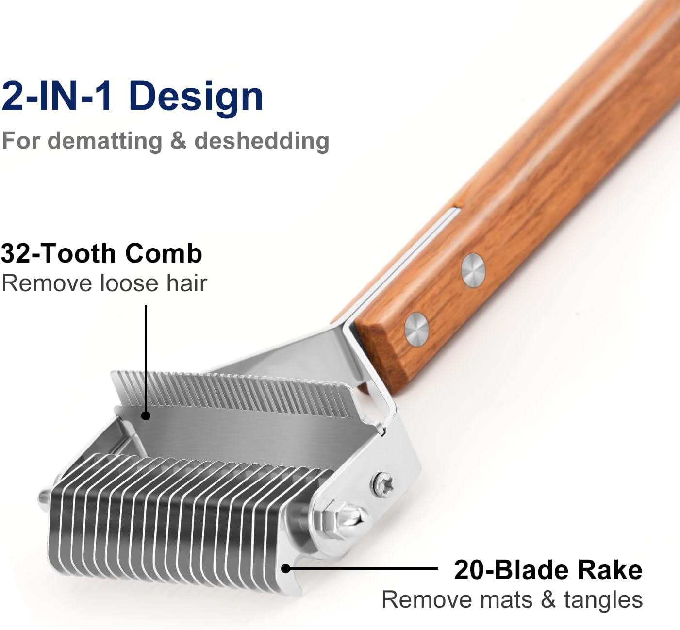 Litter Shovel & Dual-Sided Pet Grooming Comb Set