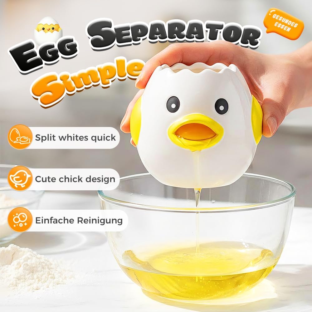 Cartoon Egg White Separator, Practical and Simple Ceramic Egg Separator, Suitable for Kitchen Baking Small Tools (1 pcs)