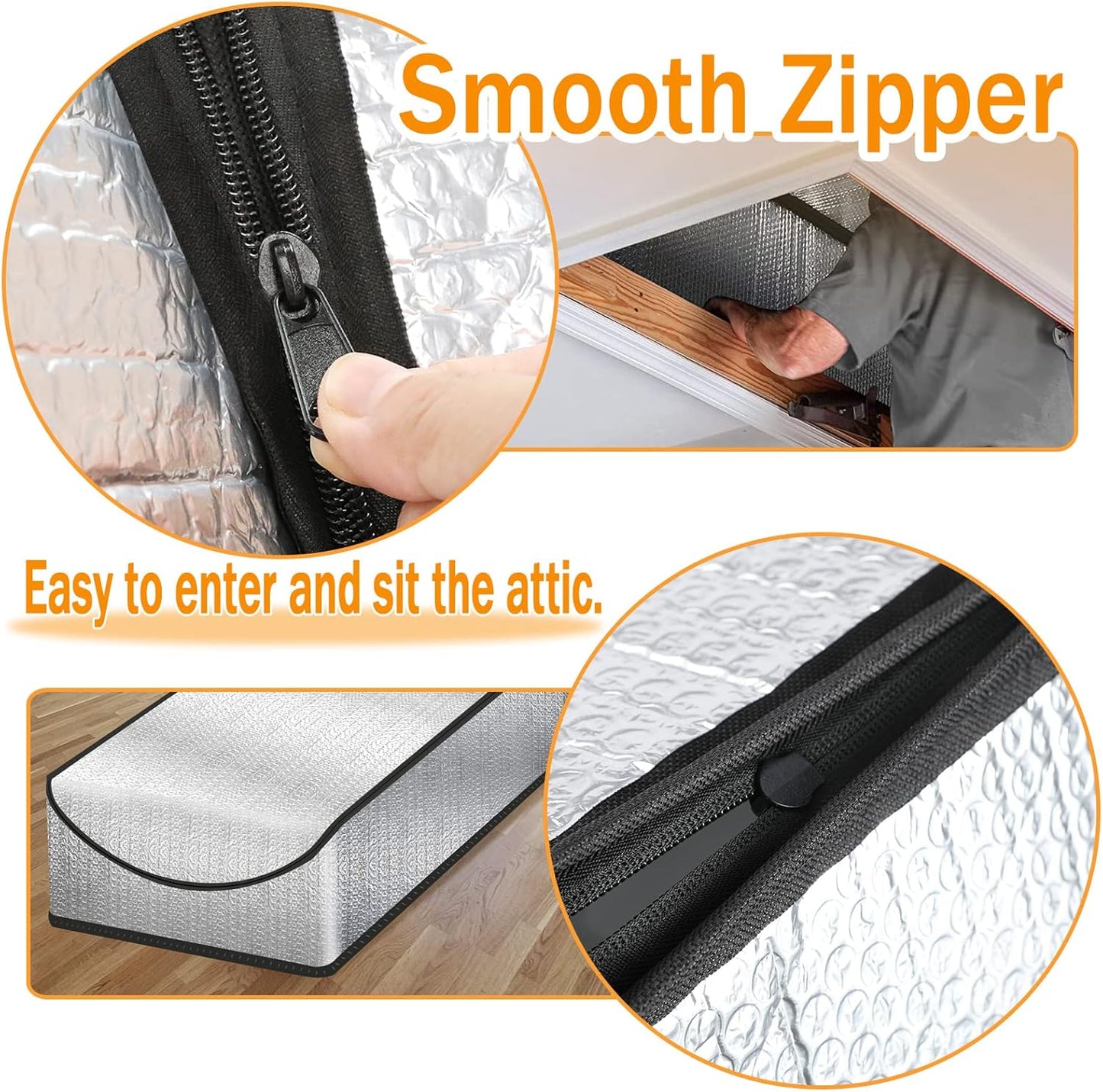 Attic Stairs Insulation Cover Tent Premium Energy Saving, 25”x54”x11” for Pull Down Stairs, Double Bubble Reflective Radiant Barrier Reflects 95% of Radiant Heat