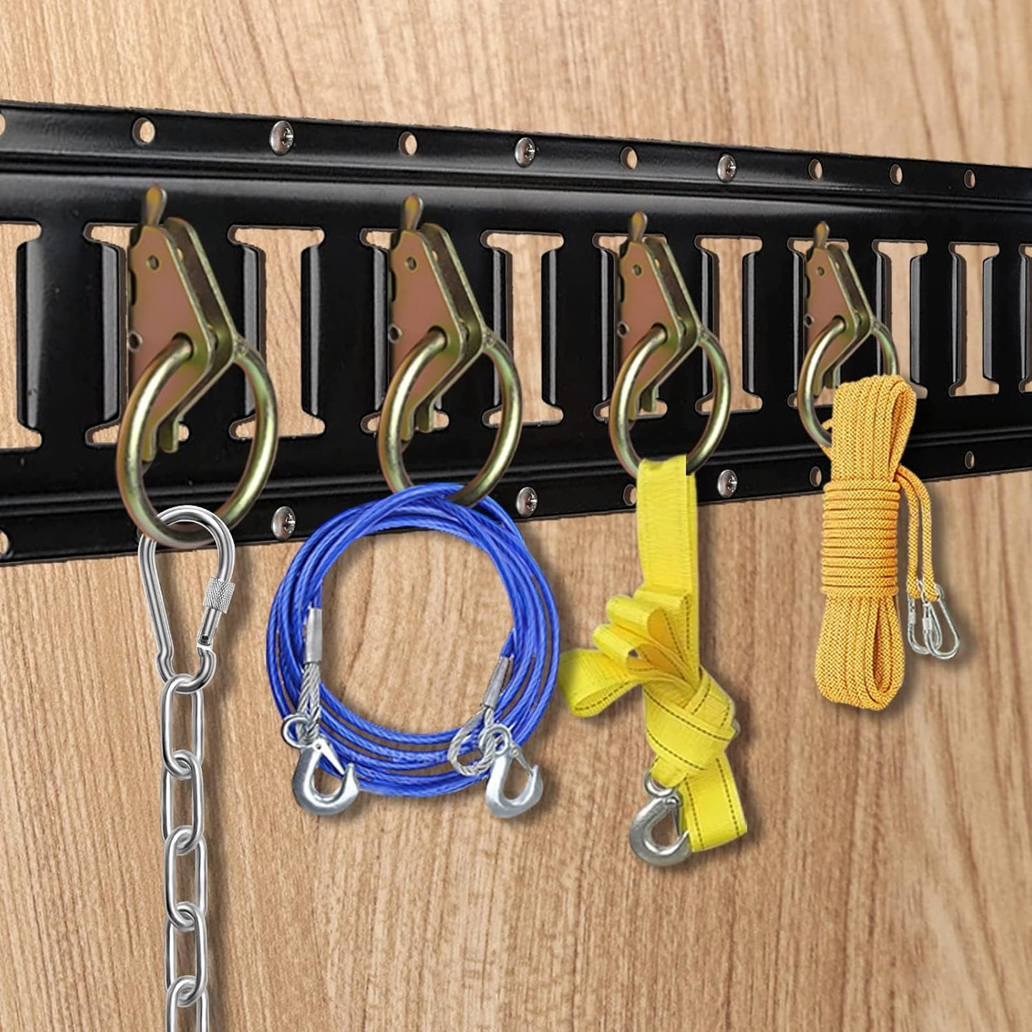 E-Track Wood Beam End Socket Accessories(10pcs) and E-Track O Ring Tie-Down Anchors(10pcs)