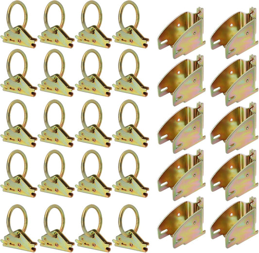 E-Track Wood Beam End Socket Accessories(10pcs) and E-Track O Ring Tie-Down Anchors(20pcs)