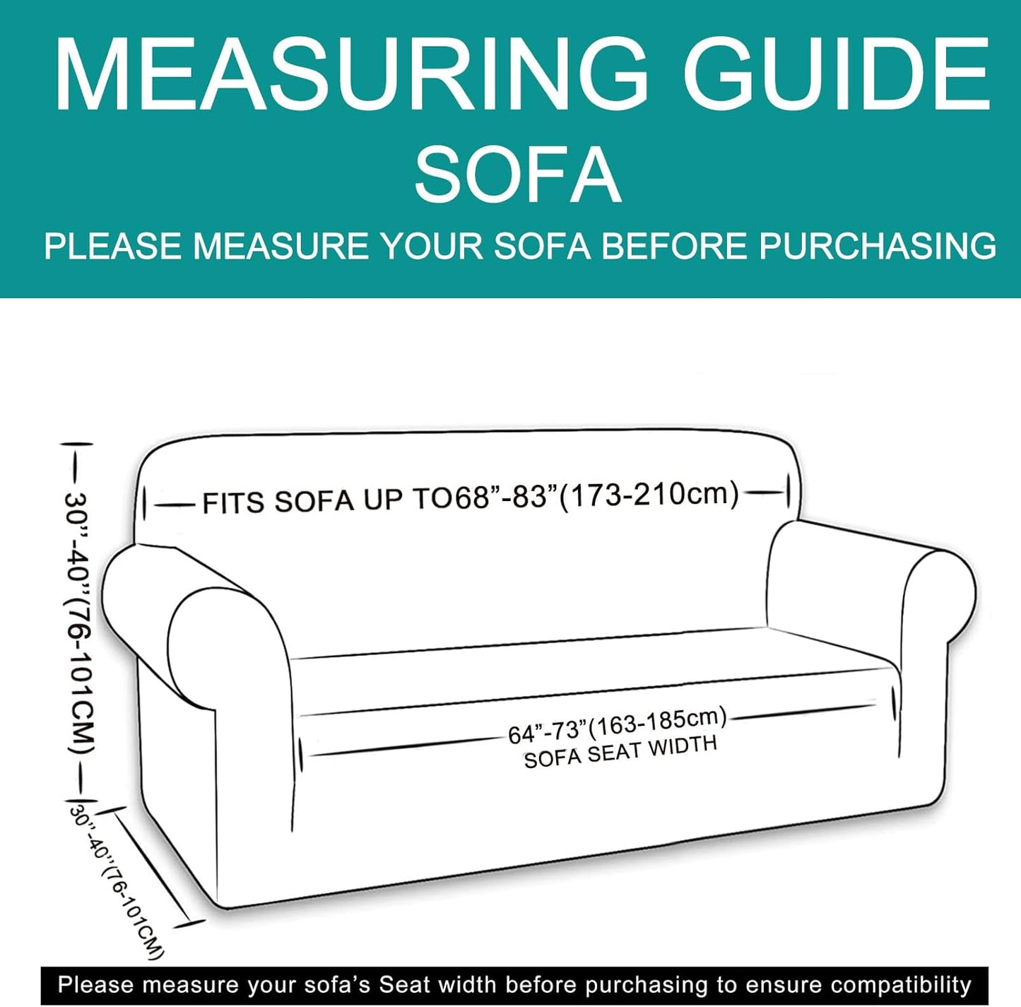 Velvet Sofa Cover Stretch Couch Covers for 3 Chion Furniture Protector Sofa Slipcover (Large, Chocolate)
