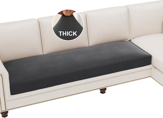 Fleece Couch Chion Covers Stretch Couch Covers for 3 Chion Couch Sofa Thick and Soft Couch Covers Washable (3 Seater Chion Cover, Grey)