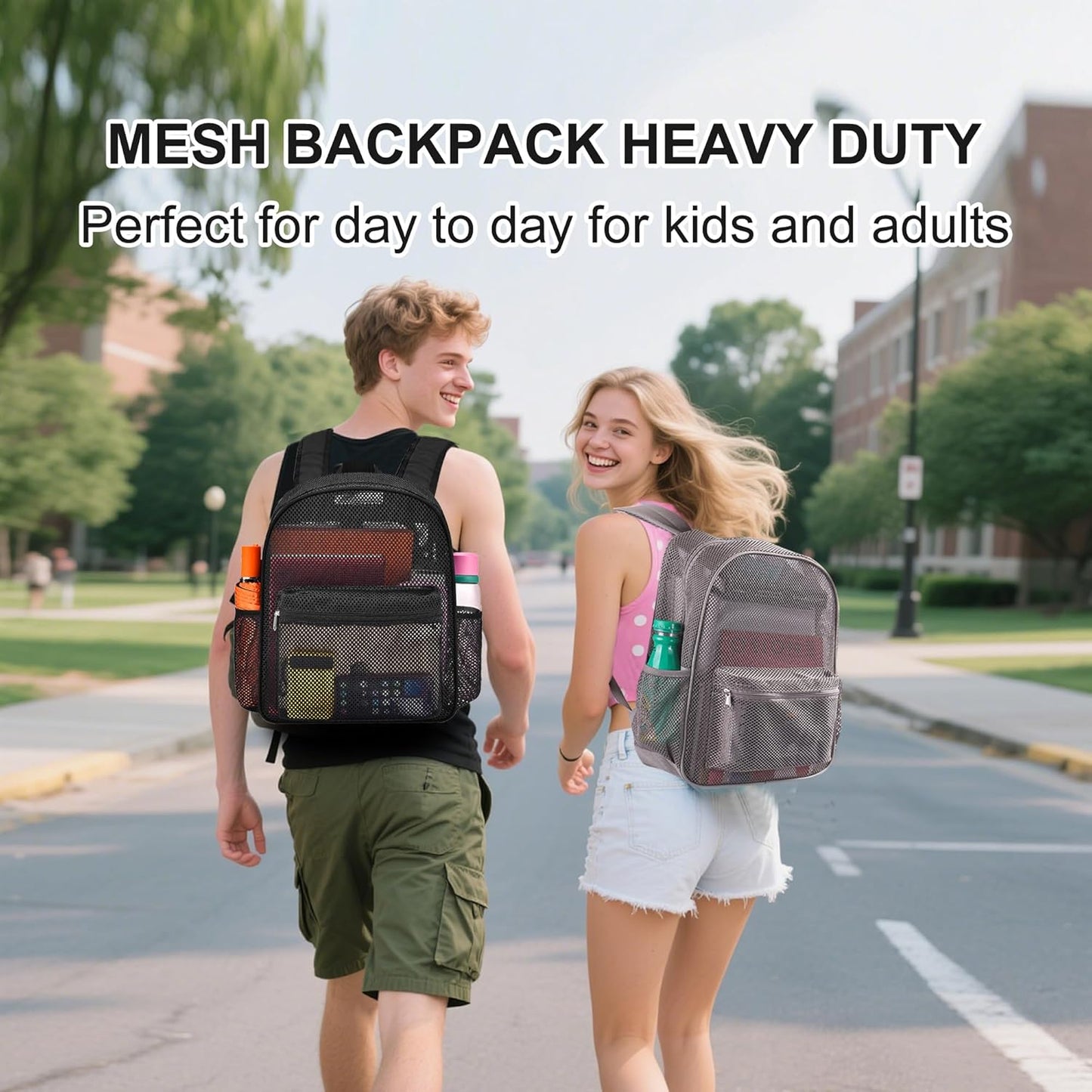 Duty Mesh Backpacks for Adults,See Through Backpack for Swimming Work Outdoor, Diving Backpack Carry Portable Oxygen Concentrators (Grey)