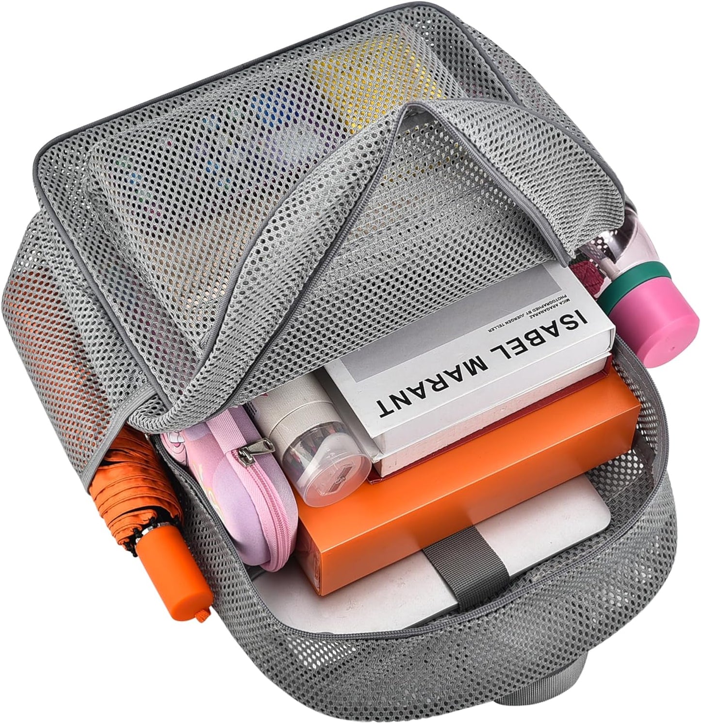 Duty Mesh Backpacks for Adults,See Through Backpack for Swimming Work Outdoor, Diving Backpack Carry Portable Oxygen Concentrators (Grey)