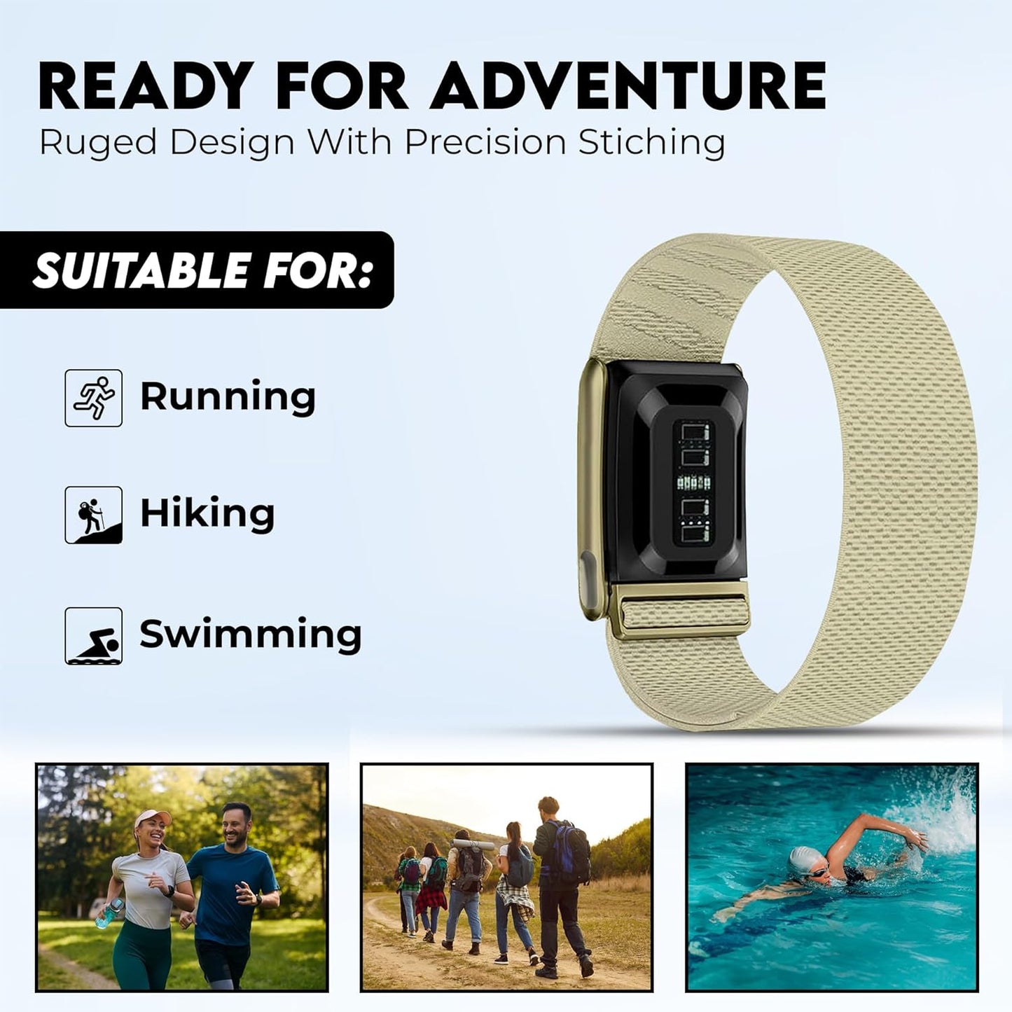 Ultra-soft Nylon Sport Band Compatible with WHOOP 5.0, One, Peak, and Life | Breathable, Durable & Secure Fit Strap | NOT for Gen 4