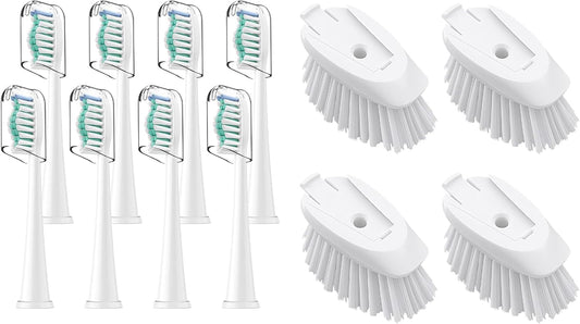Toothbrh Heads & Dish Brh Refills 4 Pack OXO Dish Scrubber Philips Sonicare Soft Dupont Bristles Replacement Toothbrh Heads for Oral Care