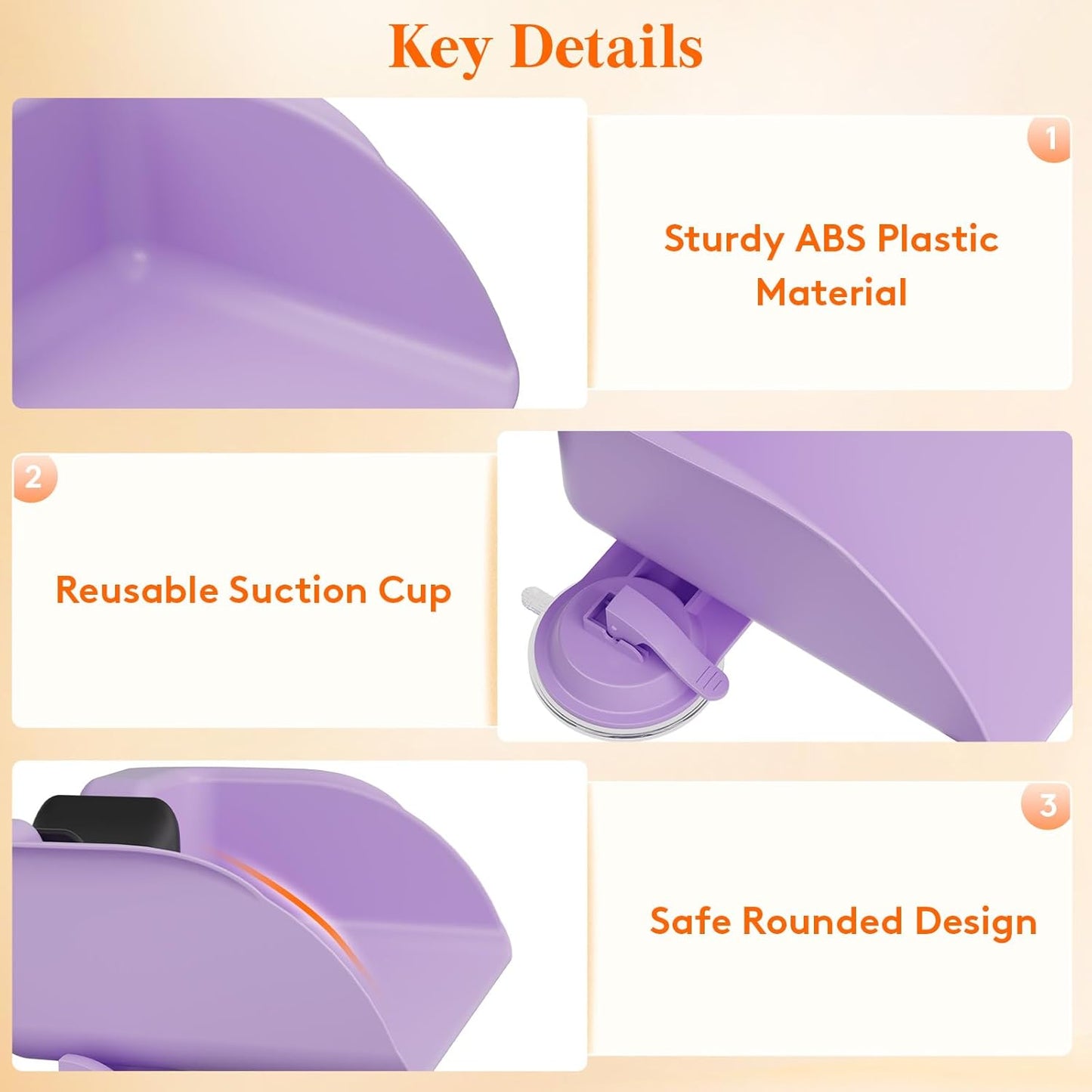 Hair Washing Station for Kids, Neck Support Shampoo Bowl for Kitchen Sink or Bathtub at Home, Portable Hair Wash Basin for Toddlers, Children, Teens, Purple, 10 inch/ 26 cm Wide