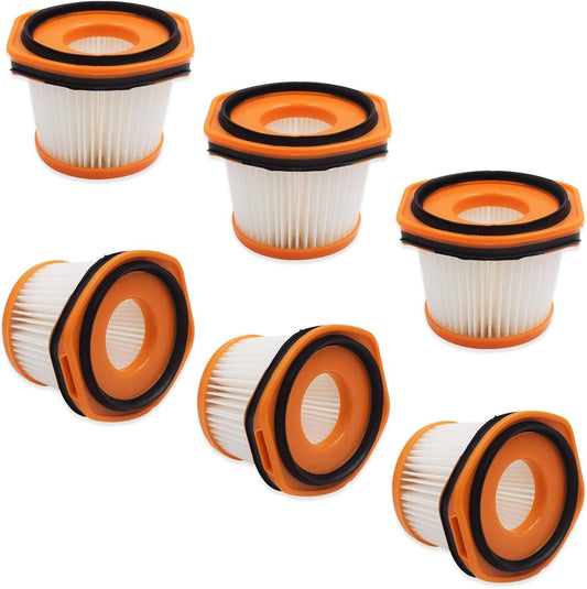 Vacuum Replacement Filters for Shark Wandvac System WV360 WS620 WS630 WS632 WS632BLBRN WS632GDBRN WS632GNBRN WS632PKBRN WS632RGBRN Cordless Stick Vacuum Cleaner - Compare to Part XFFWV360-6 Pack