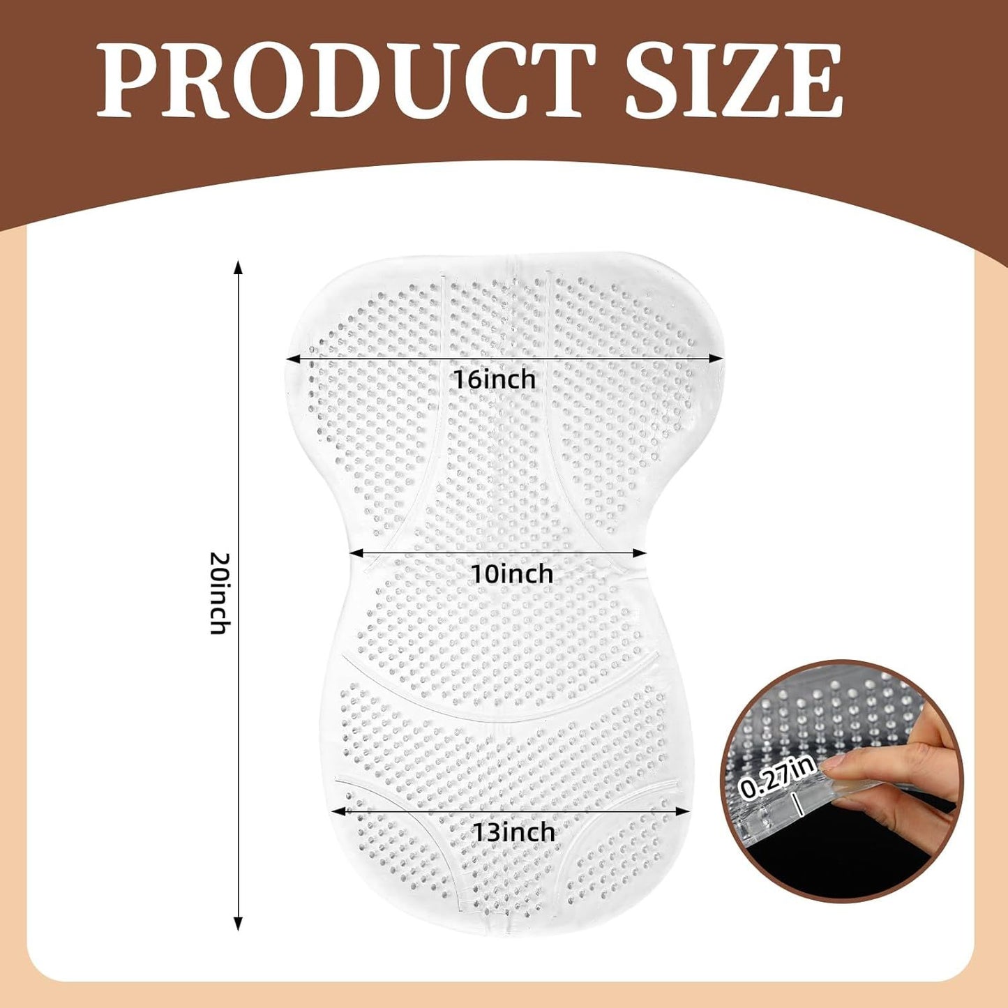 Non Slip Gel Saddle Pad for Horse TPE Half Pad for Back Breathable Provide Ample Cushioning for Injury Prevention and Pressure Relief for Western Horse Under Saddle Dressage Jumping Training