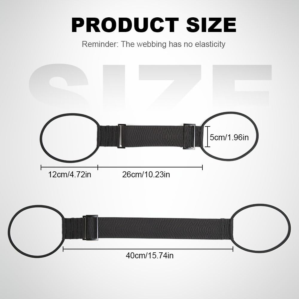 Multi Use Strong Adjustable Luggage Connector Straps, 2026 New Flexible and Adjustable Elastic Fastening Belt for Luggage Strap, Add a Bag Easy to Travel Suitcase (Black 2Pcs)